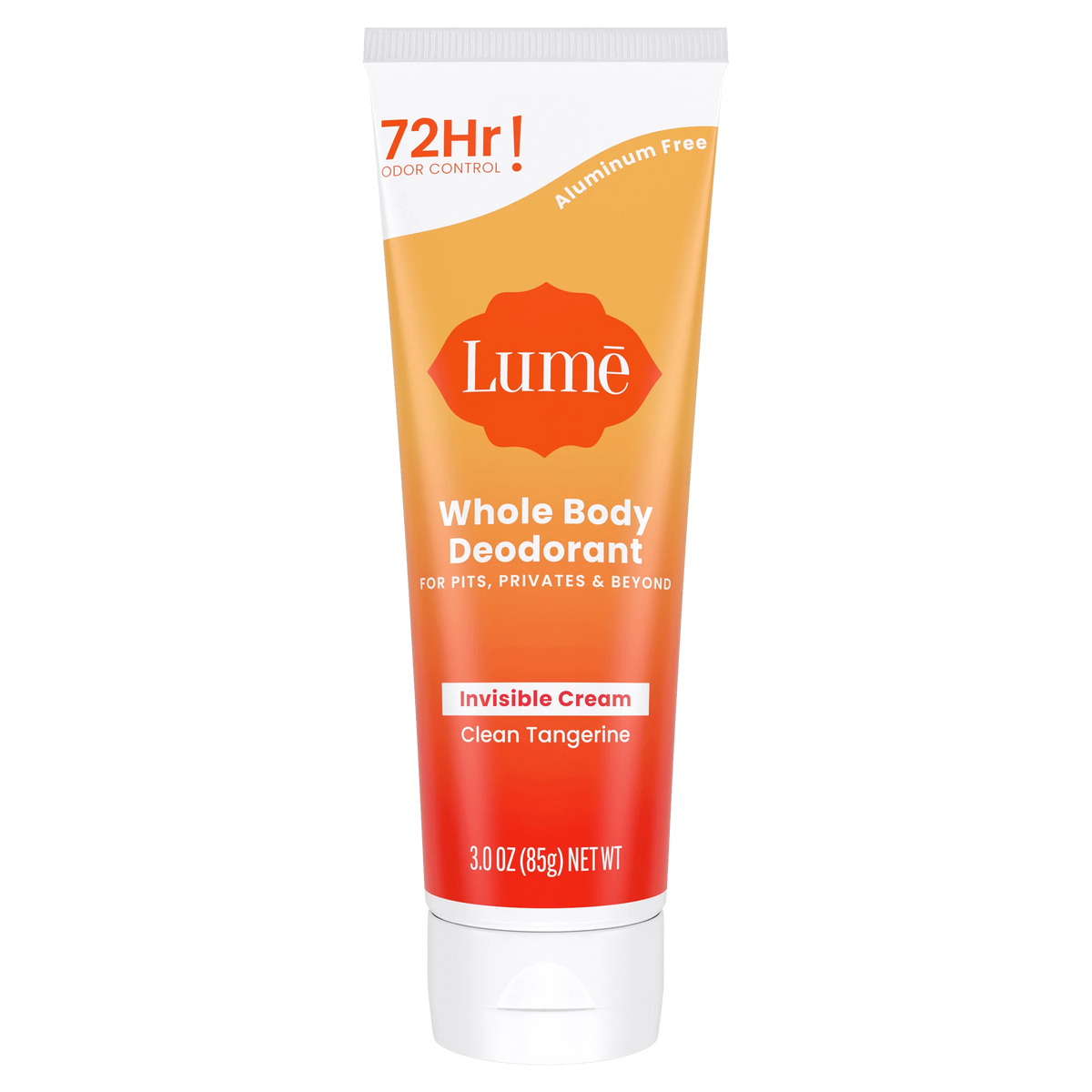 Clean Tangerine Cream Tube | Full Body Deodorant | Lume Deo